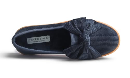 Image of FEVERSOLE Women's Casual Slip On Sneaker Fashion Bow Tie Loafer Flats