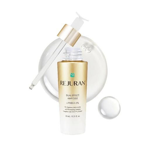 Image of REJURAN Dual Effect Ampoule 10mL Travel Size, DOT DUAL c-PDRN Korean Face Serum, Portable Skincare Ampoule for Hydration, Firming, Wrinkle Care & Radiant-Looking Skin