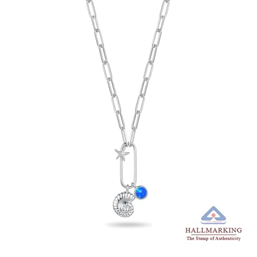 Image of TRUESILVER ACPL 925 Sterling Silver Pendant Necklace for Women | Elegant Charm Necklace | Contemporary Statement Jewelry | Birthday Anniversary Gift