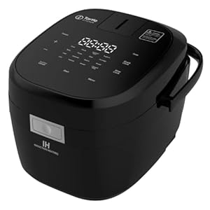 Tartle Kitchen IH103 Pressure Induction Heating Rice Cooker and Warmer, 6 cup – Japan style – IH Technology with Steamer (1.5L)