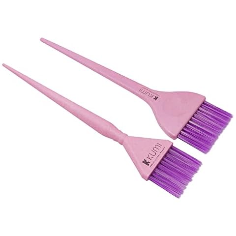 Kumi Wheat Eco-Friendly 2-pack, Pink Hair Colour Tint Brush, Including Small and Large Hair Dye Brushes Cover