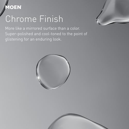 Image of Moen Preston Single Post Toilet Paper Holder, Wall Mounted with Hardware, European Open Arm Design, Chrome, DN8408CH