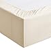 Amazon Basics Lightweight Super Soft, Breathable Easy Care Microfiber 4 Piece Bed Sheet Set with 14-Inch Deep Pockets, Queen, Beige, Solid