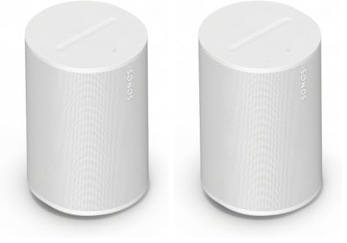 Image of Sonos Era 100 SL - Compact, Microphone-Free Speaker with WiFi, Bluetooth - White (Pack of 2)