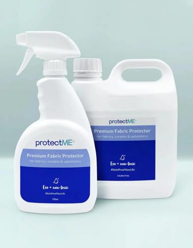 Best Fabric Protector for Sofas: Top Water & Stain Repellent Sprays Reviewed 6 protectME Fabric Protector Spray Bundle - 25.4 oz + 84.5 oz - Non Toxic, Odorless Upholstery & Fabric Stain Guard for Couch, Carpet, Shoes, Sofa, Furniture - Water-Based & Long-Lasting Protection