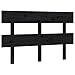 vidaXL Testiera per Letto Nera 124x3x81 cm in Legno Massello di Pino