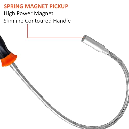 Image of Harden 24 inch (60cm) Flexible Magnetic Pickup Tool Capacity 2.5kg - 660245 | High-Power Magnet | Bendable Hose | Reaches Narrow Corners | For Car, Home & Machine Use | Retrieves Nails & Screws