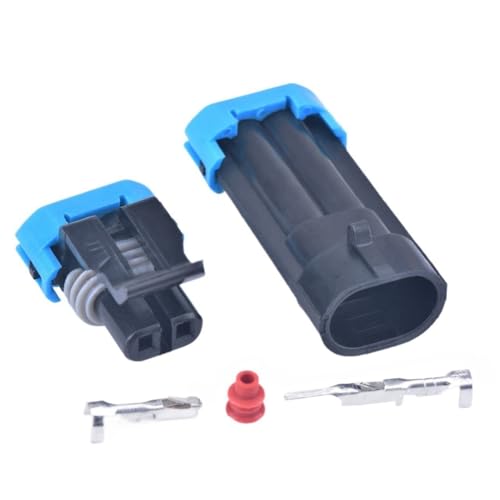 2sets 2 Pin Sealed Equivalent PA66 Automotive Connector Male Or Female Housing Connector 12052641 12162000(Female Male)