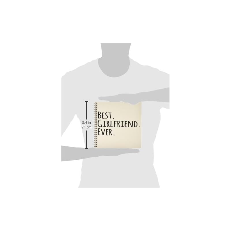 3dRose db_151503_1 Best Girlfriend Ever Fun Romantic Love and Dating Gifts for Her Anniversary or Valentines Day Drawing Book, 8 by 8-Inch - Image 3