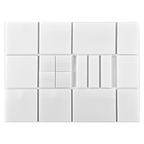 Jiemay 850 Pcs Transparent Sticky Notes Pad, Clear Sticky Notes for Books Message Reminder, Waterproof Self-Adhesive Translucent Sticky Notes, 17 Packs (1.5"x1.5" , 3"x1" , 3"x2" , 3"x3", 3"x4" )