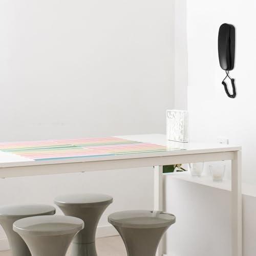 Teléfono Fijo de Pared Beavorty Negro con Auricular miniatura 5
