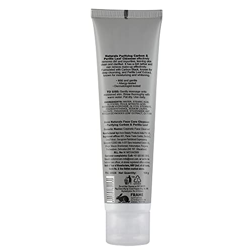 Image of Avon Naturals Purifying Carbon & Perilla Leaf Cleanser | For Deep Cleansing | Mild & Gentle Formula Face Wash | 100g