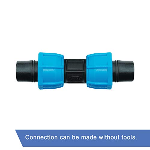 Watts ASC1 Anka Series High Pressure Poly-Pipe Straight Coupling, 1 Inch X 1 Inch Black Insert Fitting W/ Blue Tapered Nut Seals, High Grade Glass Fiber Reinforced Nylon thumb #1