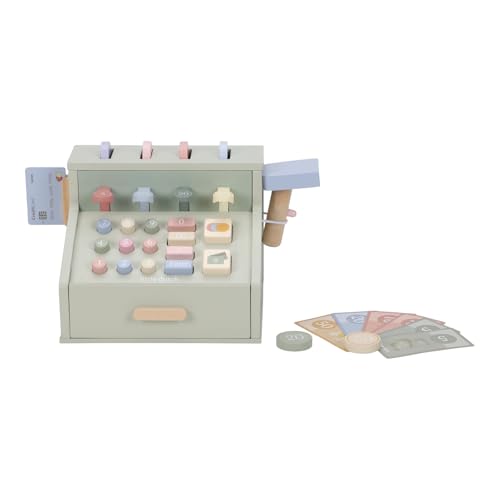 Little Dutch 2511 Holz Spielkasse mit Scanner und Zubehör - Mint