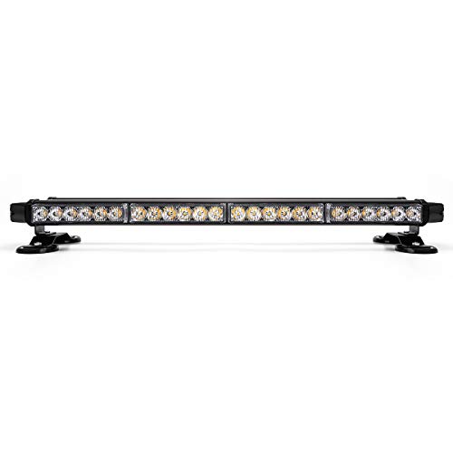 CUMART 26.5" Red Blue 54 LED Light Bar Fit for Police Cops Vehicles Truck Cars Double Side Emergency Warning Flash Strobe Light Traffic Advisor with Magnetic Base (26.5" 54LED, Red/Blue)