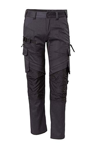 Qualitex Winter-Bundhose Unisex anthrazit Größe: 50-52; gefütterte, wärmende Arbeitshose für Damen und Herren; Handwerkerhose mit Kniepolster-Taschen