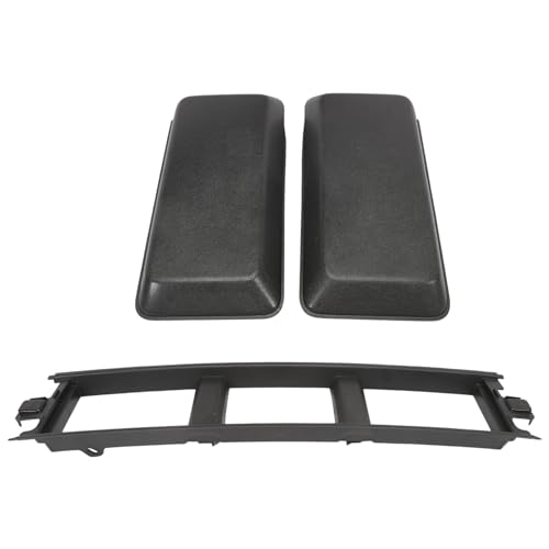 1 Set of Front Bumper Lower Grille Panel Trim Cover with Bumper Guards Pads Inserts End Caps Fit for Ford F150 2018 2019 2020 (Black)