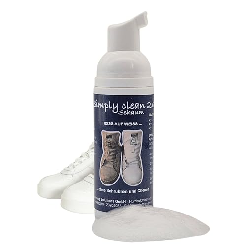 No – Simple Clean 2.0 skum sneakers rengöringsmedel – för snabb och effektiv rengöring av alla skotyper – skobehållaren för strålande resultat, 50 ml sneakerrengörare rengöringsskum
