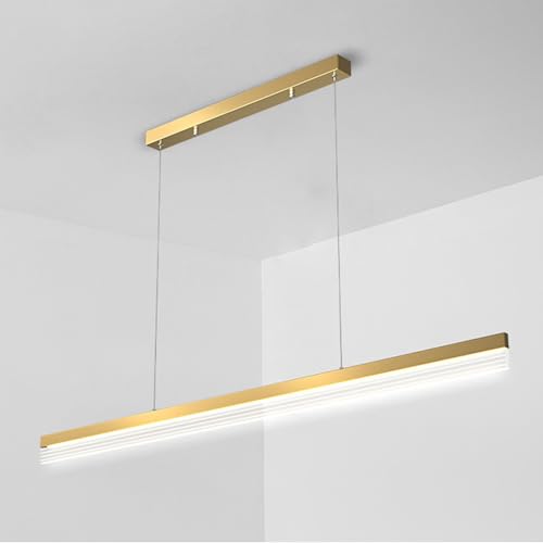 Suspension linéaire en métal et acrylique au fini haut de gamme minimaliste
