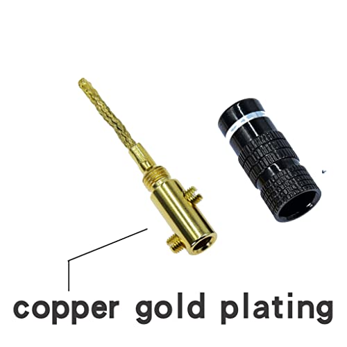 Adaptadores Banana hembra 4mm con pin roscado x4 miniatura 6