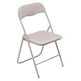 Chaise pliante beige Eazy Living Velours Chaise Pliante Barbe Beige