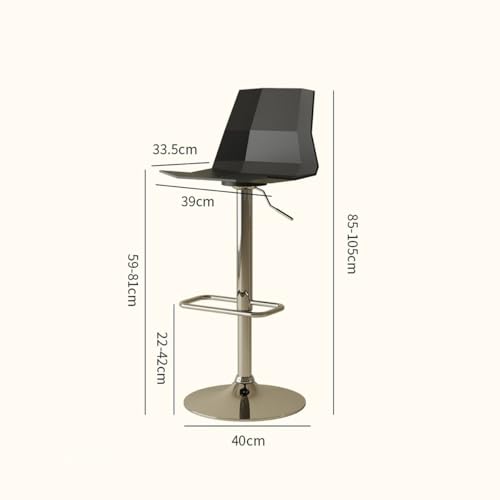 Tabourets de bar pivotants hauteur réglable 59-81 cm avec siège confortable