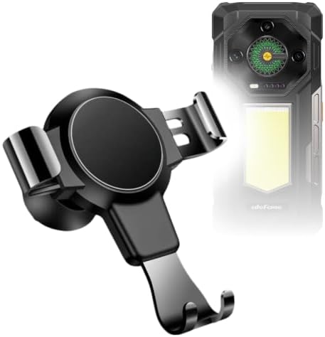 BoxWave Car Mount Compatible with Ulefone Armor 33 - X-Switch Car Mount, Air Vent Mounted Holder Simple Minimal - Jet Black image 2