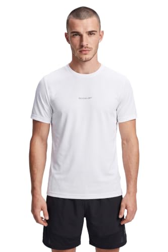 Image of Reebok Men's Polyester Gym T-Shirt - Quick Dry Moisture Wicking Sports T-Shirt for Men | Workout Running Training Tshirt for Men | Half Sleeve Active Tee