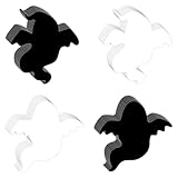 60 Pcs Ghost Cutouts Halloween Cutouts for Bulletin Board Classroom Halloween Party Decoration Black White Ghost Cut Outs for DIY Kids Projects Craft School Party Décor