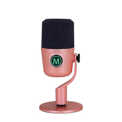 Microphone USB rose anti-bruit pour éliminer les sons de fond sur PC
