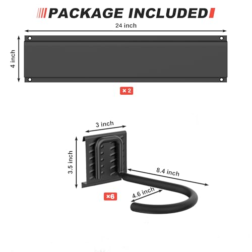 Ultrawall Stainless Steel Bike Storage Rack,6 Bike Storage Hanger Wall Mount for Home & Garage Holds Up to 300lbs, Black