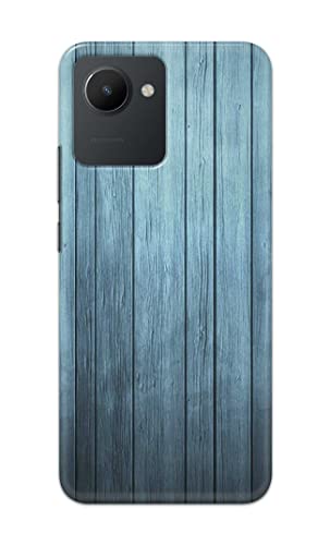 Image of Printed Hard Back Cover Case for Realme C30 | Realme C30s Back Cover (Wooden Blue) -702