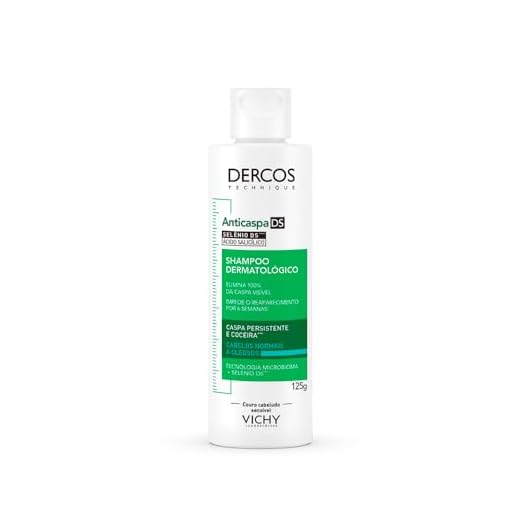 Vichy Dercos, Refil Shampoo Anticaspa DS para Cabelos Normais a Oleosos, Elimina 100% da Caspa Visível e Coceira, Ação Antirreincidência por 6 Semanas, Controla a Oleosidade, 125g