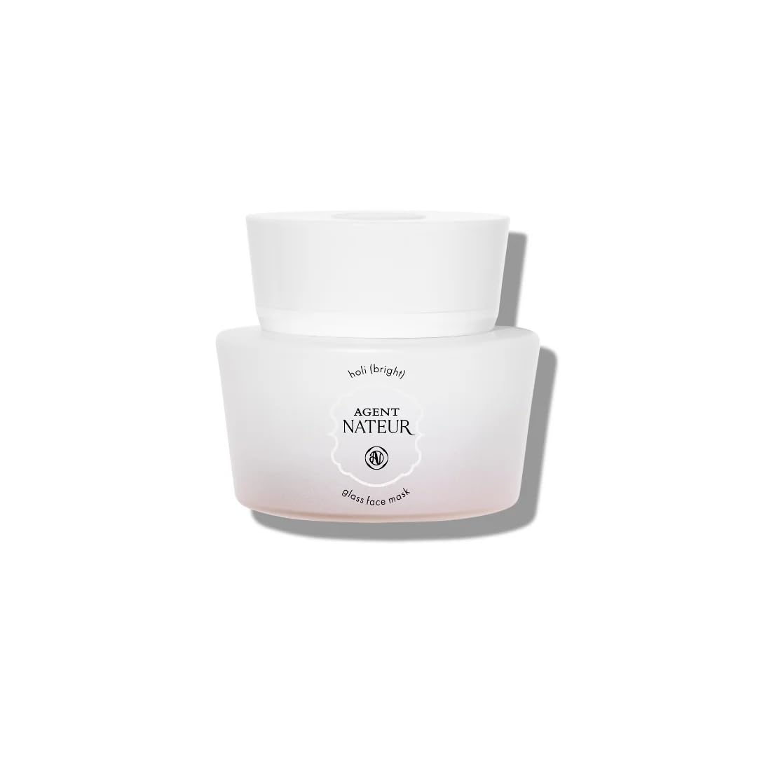 Agent Nateur - holi (bright); 1.8 fl oz | 54 mL | Resurface Glass Face Mask | Gently Exfoliate, Clarify, Smooth | Vegan, Non-Toxic, Clean Skincare