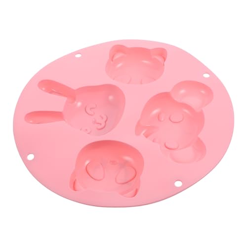 Ipetboom Molde de Silicona para Repostería DIY Antideslizante Molde para Bizcochos y Chocolate para Galletas y Postres Caseros Color Rosa Reutilizable y Fácil de Limpiar