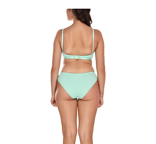 Image of Elina Women's Full Coverage Non Padded with Detachable Strap Cotton Hosiery Bra and Panty Set (Lovia Set)