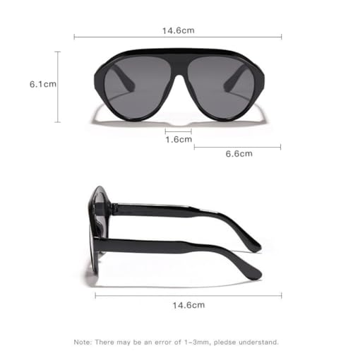 IKANOO Retro 70s Aviator Sunglasses for Women Men Oversized Classic Vintage Square Aviator Trendy Shades3