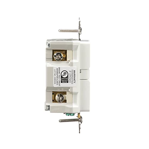 Eaton Twrsgf20W Arrow Hart Tamper And Weather Resistant Duplex Gfci Receptacle, 125 Vac, 20 A, 2 Pole, 3 Wire, White #TOP4