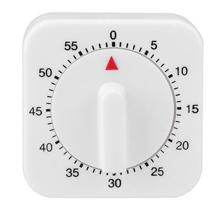 LABART 60-Minute Kitchen Timer, 1 Hour Visual Kitchen Clock Mini Countdown Timer Loud Voice, Auto-Off, Mechanical Timer for Kitchen, Homework, Exercise…