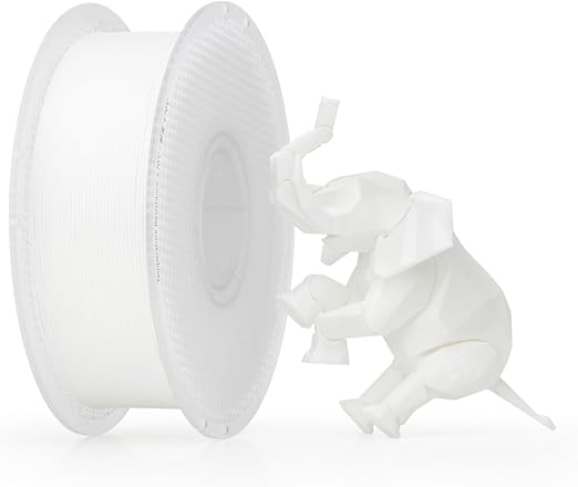 Image of Bambu Lab PLA Basic Jade White 3D Printer Filament Diameter: 1.75mm + /- 0.03mm, Smooth Surface Finish, Biodegradable (with Spool).