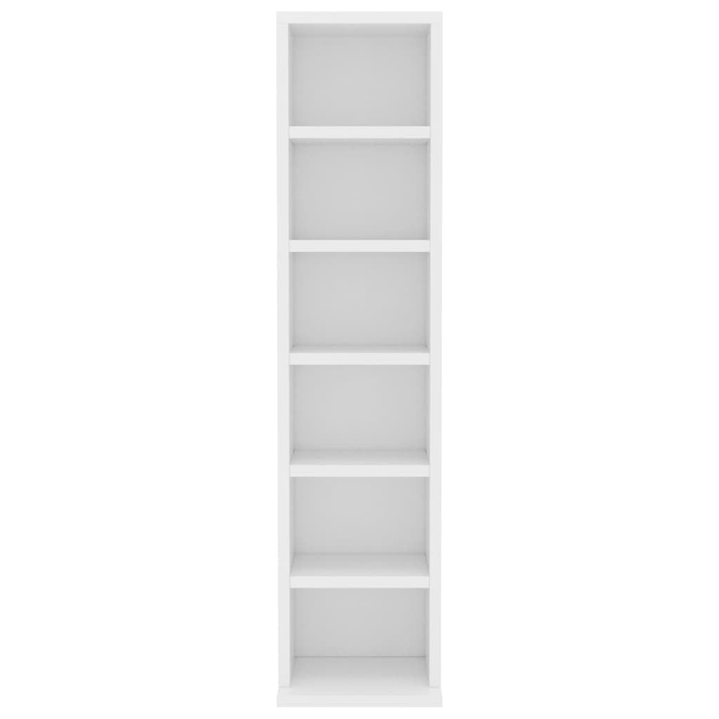 Generico Mobile Porta CD Bianco 21x20x88 cm in Legno Multistrato Mobili, Armadietti e portaoggetti (7,72KG)
