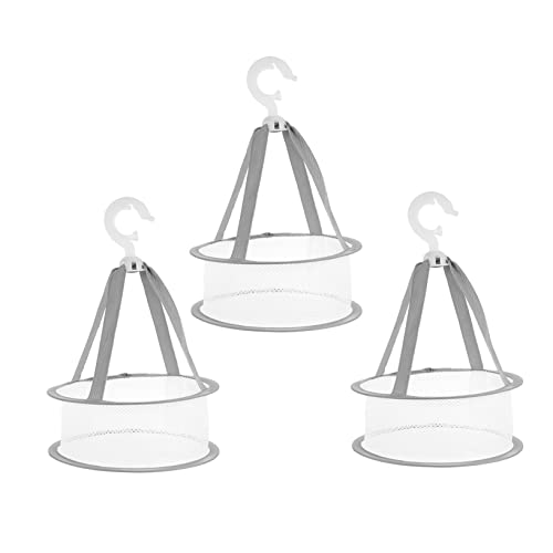 CHILDWEET 3個入り メイクブラシ用物干しネットハンガー パウダーパフ アイブロウペンシル 乾燥収納ネット ブラシ物干し メイク道具乾燥