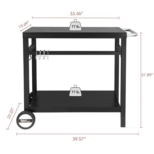 Royal Gourmet PC3401B Dining Cart Table With Double-Shelf thumb #2