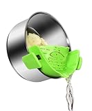 SUNWUKIN Strain Pot Strainer and Pasta Strainer - Adjustable Silicone Clip On Food Strainers for Pots, Pans, and Bowls - Kitchen Drainer Colander