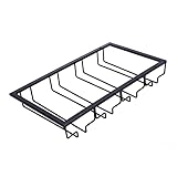 SIXRUN Organizador de Suspensión de Copas de Vino de Hierro Negro de Alta Calidad, Elegante y Duradero, Gran Capacidad para Recepción de Bar y Empresa