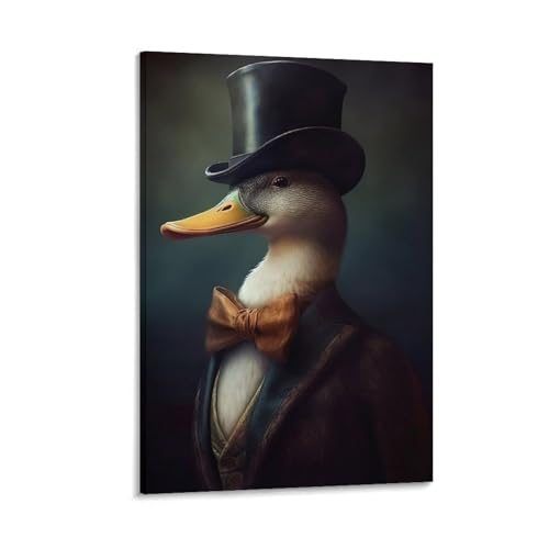 Poster vintage sur toile de gentleman déco murale 40x60