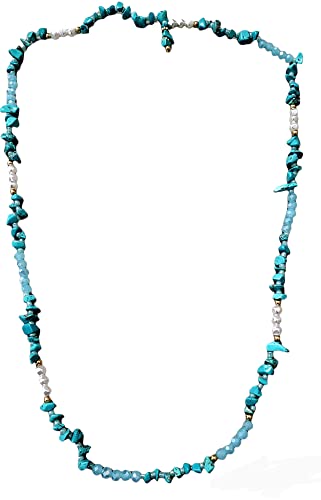 Collier chips turquoise