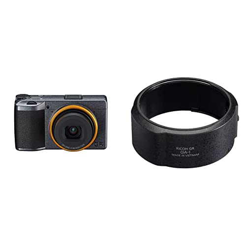 Ricoh GR III Street Edition Metallic Gray APS-C Size Digital Cam & Large CMOS Sensor GR Lens That Achieves High Resolution & High Constrast & Ricoh Lens Adapter GA-1 & Gw-4 21mm CL & GW-4 Wide CL