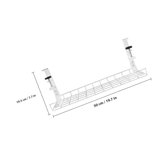 PartyKindom Organizador de Cables para Escritorio Rack 500mm Bandeja de Gestión de Cables Sin Taladro Soporte de Cable para Escritorio Oficina Almacenamiento de Cables y Enrollador de Cables para Electrodomésticos miniatura 2