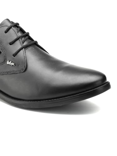 Image of Lee Cooper LC2024B3R Men's Leather Derby Formal Shoes | Lightweight, Comfortable & Stylish Lace-Ups for Office, Business